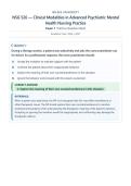 NSG526 &sol; NSG 526 Exam 1 &lpar;2026 &sol; 2027 Update&rpar;&colon; Clinical Modalities in Advanced Psychiatric Mental Health Nursing Practice &vert; Questions with Verified Answers - Wilkes