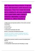 NRP &lpar;Neonatal Resuscitation Program&rpar; &NewLine;Exam 150 Questions with Answers and &NewLine;Rationales PRACTICE EXAM REVIEWS &NewLine;WITH COMPLETE ACTUAL EXAM2025&NewLine;2026 QUESTIONS AND CORRECT &NewLine;VERIFIED ANSWERS&sol; ALREADY &NewLine;GRADED A&plus; &lpar;MOST RECENT&excl;&excl;&rpar;