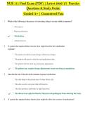 NUR 111 Final Exam &lpar;PDF&rpar; &vert; Latest 2026&sol;27  Practice &NewLine;Questions & Study Guide  &NewLine;Graded A&plus; &vert; Guaranteed Pass 