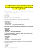 FTCE Professional Education Exam Study Questions with all Correct & 100&percnt; Verified Answers &vert;Actual Complete Exam &vert;Already Graded A&plus;