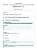 NSG526 &sol; NSG 526 Exam 1 &lpar;2026 &sol; 2027 Update&rpar;&colon; Clinical Modalities in Advanced Psychiatric Mental Health Nursing Practice &vert; Questions with Verified Answers - Wilkes