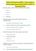 NUR 130 Final Exam &lpar;PDF&rpar; &vert; Latest 2026&sol;27 &NewLine;Practice Questions & Study Guide Graded A&plus;  &NewLine;Guaranteed Pass
