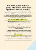 NSC Exam &lpar;Latest 2026&sol;2027 Update&rpar; 100&percnt; Verified Actual Exam Questions & Answers &vert; Grade A&NewLine;&NewLine;