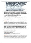 ATI Pediatrics Proctored Exam Updated 2026 &vert; 220&plus; Practice Questions & Verified Answers &vert; Comprehensive Study Guide&comma; Exam Prep Test Bank&comma; Growth & Development&comma; Pediatric Assessment&comma; Neonatal Care&comma; Pediatric Pharmacology&comma; Childhood Disorders&comma; Immunizations