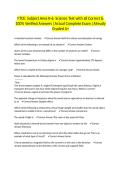 FTCE&colon; Subject Area K-6&colon; Science Test with all Correct & 100&percnt; Verified Answers &vert;Actual Complete Exam &vert;Already Graded A&plus;