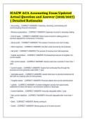 ICAEW ACA Accounting Exam Updated&NewLine;Actual Question and Answer &lpar;2026&sol;2027&rpar;&NewLine;&vert; Detailed Rationales