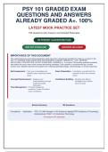 PSY 101 Graded Exam Questions & Answers &ndash; 199 Practice Questions with Detailed Rationales&comma; Already Graded A&plus; &lpar;100&percnt; Verified Solutions&rpar;