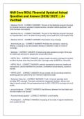 NAB Core RCAL Financial Updated Actual&NewLine;Question and Answer &lpar;2026&sol;2027&rpar; &vert; A&plus;&NewLine;Verified