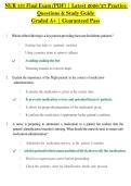 NUR 131 Final Exam &lpar;PDF&rpar; &vert; Latest 2026&sol;27 Practice &NewLine;Questions & Study Guide  &NewLine;Graded A&plus; &vert; Guaranteed Pass
