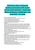 IAHSS Basic Officer Certification Questions and Answers 100&percnt; Correct ACTUAL EXAM 2026&sol;2027 &vert; IAHSS Basic Officer Certification &vert; Verified Q&A &vert; Pass Guaranteed - A&plus; Graded&NewLine;&NewLine;