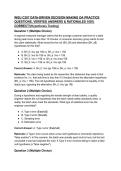 2026&sol;2027 WGU C207 Data-Driven Decision Making OA Practice Questions &vert; Ultimate Hypothesis Testing Problem Set&comma; Verified Answers & Detailed Rationales