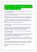 PN 2004 Health Promotion Final Updated&NewLine;Actual Question and Answer &lpar;2026&sol;2027&rpar;&NewLine;&vert; 100&percnt; Verified Answers