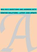 WGU D033 QUESTIONS AND ANSWERS WITH &NewLine;VERIFIED SOLUTIONS &vert; LATEST 2026 UPDATE