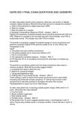 NURS 6531 FINAL EXAM QUESTIONS AND ANSWERS