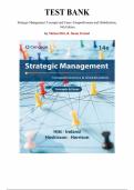 Strategic Management&colon; Concepts and Cases&colon; Competitiveness and Globalization&comma; 14th Edition  &mdash;by Michael Hitt&comma; R&period; Duane Ireland  &mdash; Complete Test Bank &lpar;Chapter 1-13&rpar;
