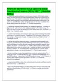 American Red Cross ACLS Updated Actual&NewLine;Question and Answer &lpar;2026&sol;2027&rpar; &vert; Updated&NewLine;Edition