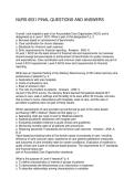NURS 6531 FINAL QUESTIONS AND ANSWERS