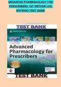 ADVANCED PHARMACOLOGY FOR &NewLine;PRESCRIBERS 1ST EDITION LUU &NewLine;KAYINGO TEST BANK