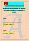 NUR 210&sol; NUR210 EXAM 2 COMPLETE &NewLine;&lpar;LATEST 2026&sol; 2027 UPDATE&rpar; PRINCIPLES OF &NewLine;PHARMACOLOGY EXAM &vert; QUESTIONS AND ANSWERS &vert; &NewLine;100&percnt; CORRECT &lpar;VERIFIED SOLUTIONS&rpar; GRADE A &vert; &NewLine;GALEN&period;&sol;&NewLine;