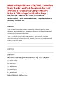 NFHS Volleyball Exam 2026&sol;2027 &vert; Complete Study Guide &vert; Verified Questions&comma; Correct Answers & Rationales &vert; Comprehensive Rules & Officiating Certification Prep