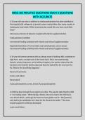 NRSG 305 PRACTICE QUESTIONS EXAM 3 QUESTIONS WITH ACCURATE