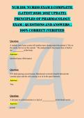 NUR 210&sol; NUR210 EXAM 2 COMPLETE &NewLine;&lpar;LATEST 2026&sol; 2027 UPDATE&rpar; &NewLine;PRINCIPLES OF PHARMACOLOGY &NewLine;EXAM &vert; QUESTIONS AND ANSWERS &vert; &NewLine;100&percnt; CORRECT &lpar;VERIFIED