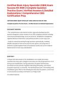 Certified Brain Injury Specialist &lpar;CBIS&rpar; Exam Success Kit 2026 &vert; Complete Question Practice Exam &vert; Verified Answers & Detailed Explanations &vert; Comprehensive CBIS Certification Prep