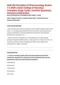 NUR 210 Principles of Pharmacology Exams 1&ndash;4 2026 &vert; Galen College of Nursing &vert; Complete Study Guide &vert; Verified Questions&comma; Answers & Rationales