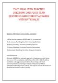 TNCC FINAL EXAM PRACTICE &NewLine;QUESTIONS 2025&sol;2026 EXAM &NewLine;QUESTIONS AND CORRECT ANSWERS &NewLine;WITH RATIONALES 