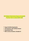 NYC Master Electrician Exam &lpar;2026&ndash;2027&rpar; Questions and Verified Answers with Rationales &vert; Latest New York City Master Electrician License Exam Prep &vert; Grade A&plus;