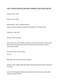 CDW &vert; COMPLETE PRACTICE QUESTIONS&comma; ANSWERS & STUDY GUIDE 2026&sol;2027