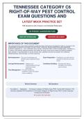 Tennessee Category C6 Right-of-Way Pest Control Exam Questions and Answers&colon; 188 Verified Solutions with Detailed Rationales