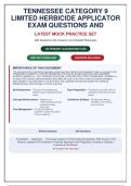 Tennessee Category 9 Limited Herbicide Applicator Exam 2026 - 200 Questions & Answers with Rationales &vert; Already Graded A&plus; &vert; Updated for Latest Guidelines