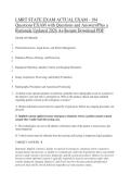 LMRT STATE EXAM ACTUAL EXAM - 194 &NewLine;Questions EXAM with Questions and Answers&sol;Plus a &NewLine;Rationale Updated 2026 A&plus;&sol;Instant Download PDF &NewLine;