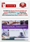 Test Bank for Massage Therapy principles and practice&comma; 6th Edition by Salvo &vert; Questions & Answers &lpar;Verified Answers&rpar; 2026 &sol; 2027 Update&comma; 100&percnt; Guaranteed Score Pass &vert;&vert;Complete A&plus; Guide