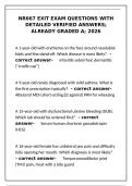 NR667 Exit Exam Questions with Detailed Verified Answers &lpar;Graded A&rpar;&NewLine;&NewLine;