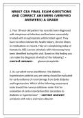 NR667 CEA Final Exam Questions & Correct Answers &lpar;Verified&comma; A Grade&rpar;&NewLine;&NewLine;