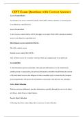 CIPT Exam Questions with Correct Answers