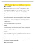 CIPT Practice Questions with Correct Answers