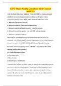 CIPT Study Guide Questions with Correct&NewLine;Answers