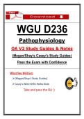 WGU D236 Pathophysiology OA V2 Exam Study Guides & Notes &lpar;2026&rpar; &vert; Megan&comma; Shay & Casey