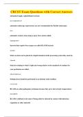 CRCST Exam Questions with Correct Answers