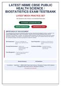 NBME CBSE PUBLIC HEALTH SCIENCE & BIOSTATISTICS EXAM TESTBANK &vert; 133 Questions with Answers & Detailed Rationales &vert; Latest Updated 2026