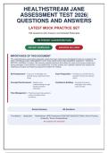 HEALTHSTREAM JANE ASSESSMENT TEST 2026 &vert; 166 Q&A with Verified Rationales &vert; Latest Edition 2026&sol;2027