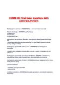 COMM 393 Final Exam Questions With Accurate Answers