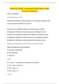 Discrete Math Assessment Questions with&NewLine;Correct Answers
