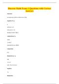 Discrete Math Exam 1 Questions with Correct&NewLine;Answers