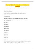 Discrete Math Test Questions with Correct&NewLine;Answers