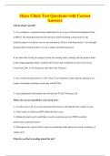 Mayo Clinic Test Questions with Correct&NewLine;Answers