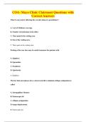 COA- Mayo Clinic Clairmont Questions with&NewLine;Correct Answers